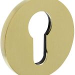 Olivari rozet rond met profielcilindergat messing mat titaan PVD