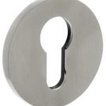 Olivari rozet rond met profielcilindergat rvs mat titaan PVD
