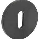 Olivari rozet rond met sleutelgat antraciet mat titaan PVD