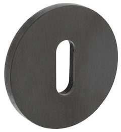 Olivari rozet rond met sleutelgat antraciet mat titaan PVD