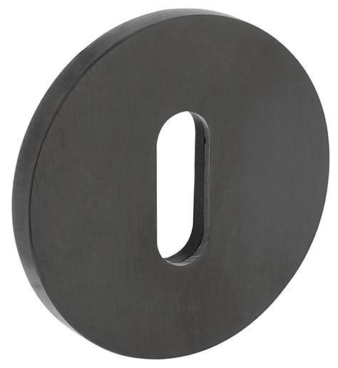 Olivari rozet rond met sleutelgat antraciet mat titaan PVD