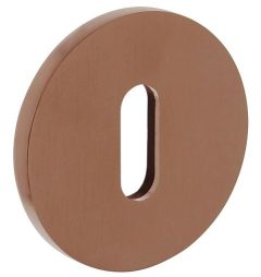 Olivari rozet rond met sleutelgat koper mat titaan PVD