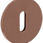 Olivari rozet rond met sleutelgat brons mat titaan PVD