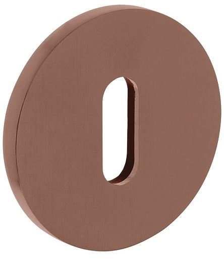 Olivari rozet rond met sleutelgat brons mat titaan PVD