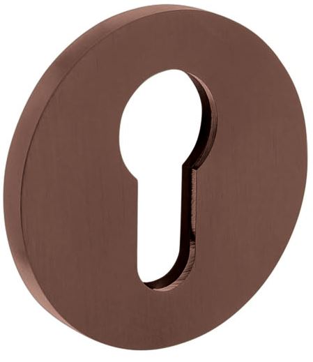 Olivari rozet rond met profielcilindergat brons mat titaan PVD