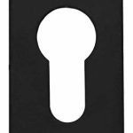 PC-Plaatje Rechthoekig verdekt mat zwart