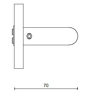 Deurklink Suus op rechthoekig rozet mat zwart - Afbeelding 3