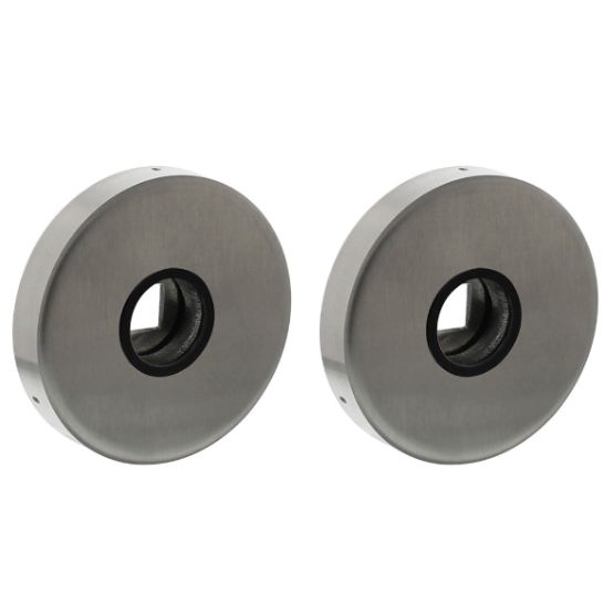 Intersteel rozetten massief ø53x10mm verdekt met nokken en veer, geheel rvs