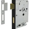 Intersteel Badkamer/Toilet slot 63/8mm Met zwart Gelakte Voorplaat 20X175 mm