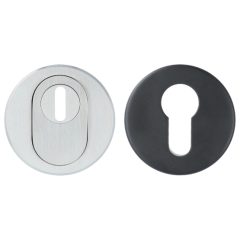 Veiligheid-Rozet Met Kerntrekbeveiliging Buiten rvs/Binnen zwart