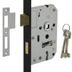 Intersteel Klavier Dag en Nachtslot SL56 Met zwart Gelakte Voorplaat 20X175 mm