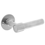 Intersteel deurklink L/L-model recht + ronde platte rozet 50x2mm rvs