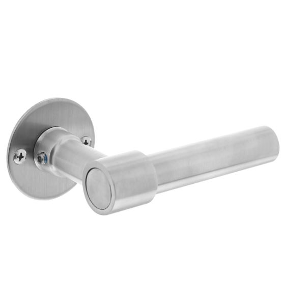 Intersteel deurklink L/L-model recht + ronde platte rozet 50x2mm rvs