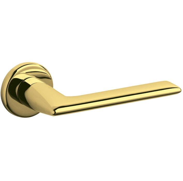 Olivari deurklink Tecno op rozet messing titaan PVD