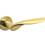 Olivari deurklink Wind op rozet messing mat titaan PVD