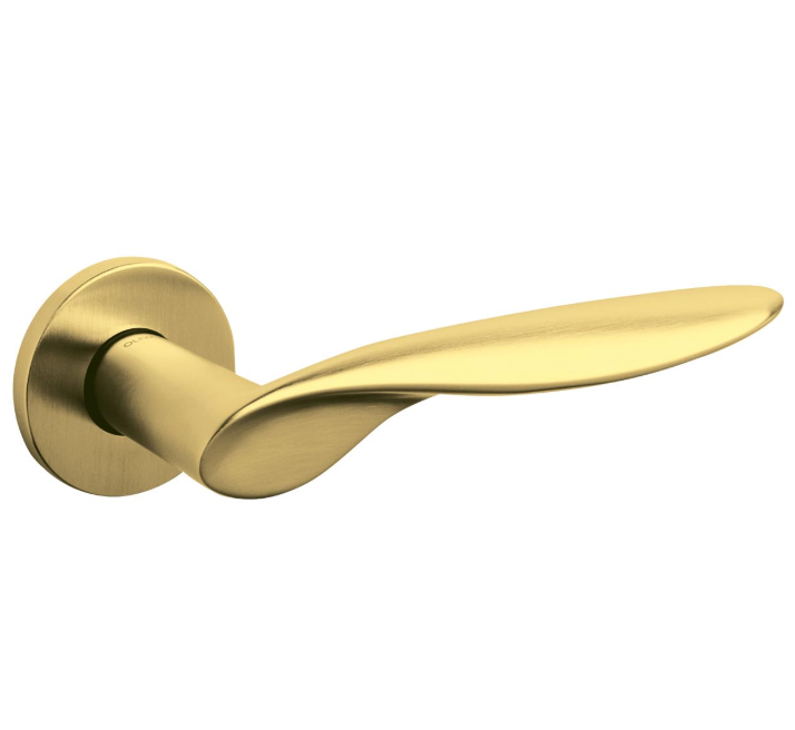 Olivari deurklink Wind op rozet messing mat titaan PVD