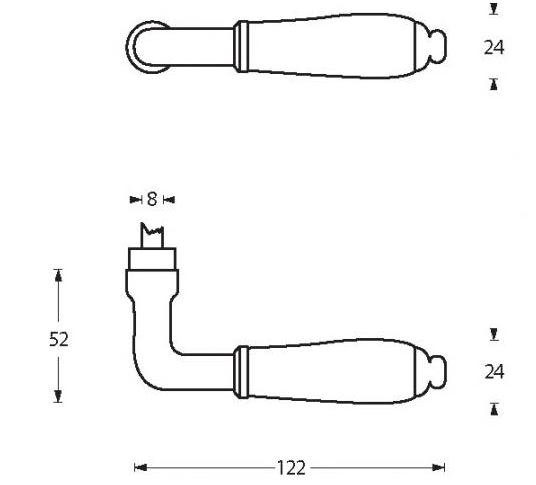 Intersteel deurklink Courgette met rozet ø49x7mm verdekt chroom - Afbeelding 2