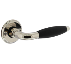 Intersteel deurklink Antonnet met rozet ø50x5mm schroefgat nikkel