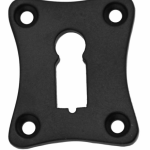 Sleutelplaatje klaver mat zwart