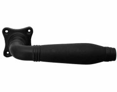 Deurklink Ton Model mat zwart/ebbenhout op klaver rozet