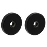 Intersteel rozetten massief ø53x10mm verdekt met nokken en veer, geheel rvs, mat zwart