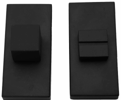 WC-Sluiting Rechthoekig verdekt mat zwart