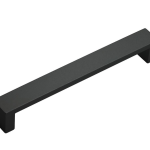 Greep Recht mat zwart 128 mm