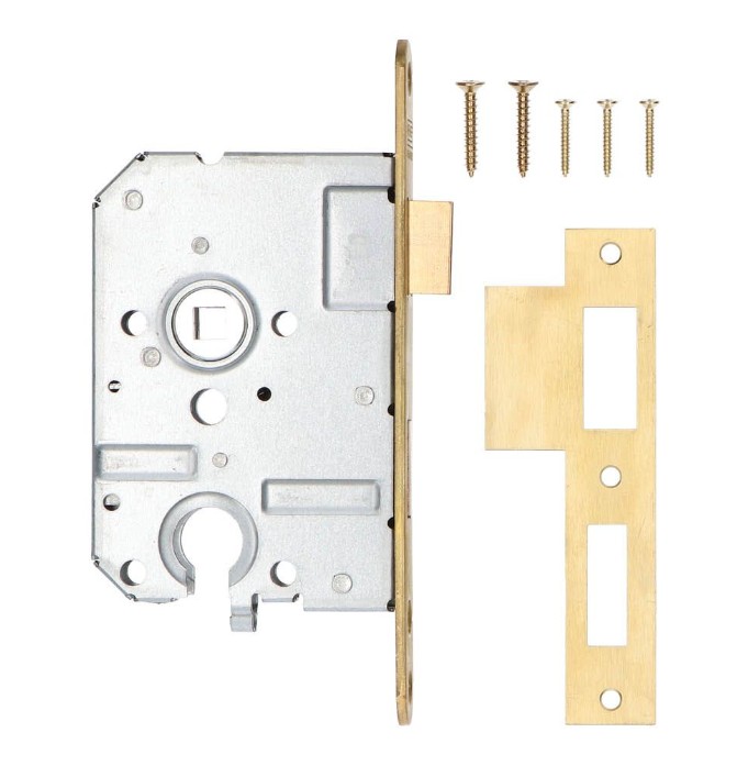 Nemef cilinder PC55 insteekslot 1269/5 met messing voorplaat - Afbeelding 3