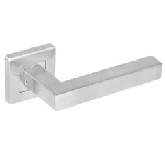 Intersteel deurklink Vierkant op rozet vierkant dubbel geveerd rvs