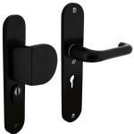 Intersteel Veiligheidsbeslag PC55 met kerntrek beveiliging greep/kruk SKG3 Aluminium zwart