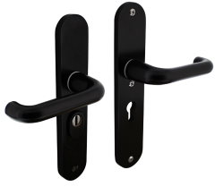 Intersteel Veiligheidsbeslag PC72 met kerntrek beveiliging kruk/kruk SKG3 Aluminium zwart