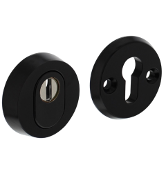 Intersteel SKG3 Veiligheid-rozet rond met kerntrek beveiliging aluminium zwart