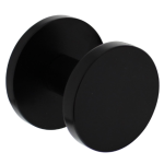 Intersteel voordeurknop Plat Ø55 mm op ronde achterplaat Aluminium zwart