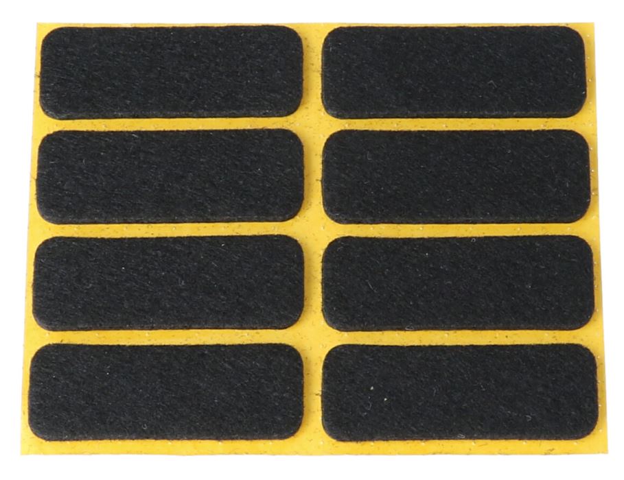 Zelfklevend Vilt Bruin 16 x 44 mm 8 Stuks