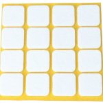 Zelfklevend Vilt wit 22 x 22 mm 16 Stuks