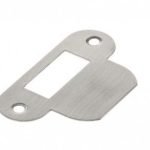 Intersteel Sluitplaat voor loopslot tbv woningbouwsloten, afgerond met korte lip rvs