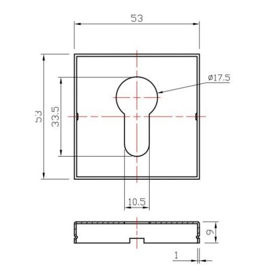 2 PC-plaatjes Vierkant rvs - Afbeelding 3