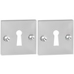 2 Sleutelplaatjes Impresso Vierkant Aluminium F1