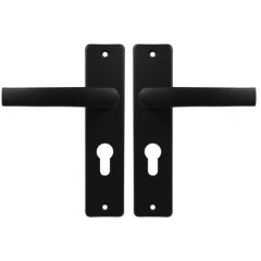 Ami Kortschild PC55 Met Deurklink Blok Aluminium zwart