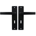 Ami Kortschild SL56 Met Deurklink Blok Aluminium zwart