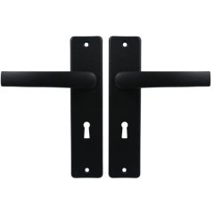 Ami Kortschild SL56 Met Deurklink Blok Aluminium zwart