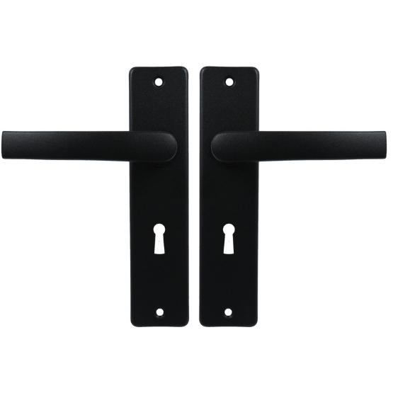 Ami Kortschild SL56 Met Deurklink Blok Aluminium zwart