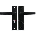 Ami Kortschild WC63/8 Met Deurklink Blok Aluminium zwart