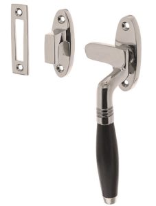 Intersteel Raamsluiting Ton Model Rechts nikkel/Ebbenhout