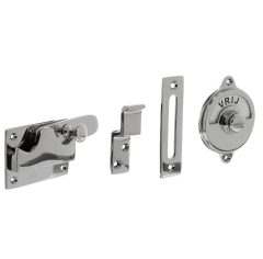 Intersteel wc-overslag vlak en tekst “VRIJ / BEZET” nikkel