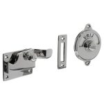 Intersteel wc-overslag met bocht en tekst “VRIJ / BEZET” nikkel