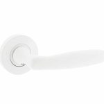 Intersteel deurklink Bjorn op ronde rozet 52x10mm met nokken wit