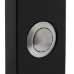 Intersteel Beldrukker rechthoekig verdekt 65x30x10mm rvs/mat zwart