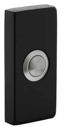 Intersteel Beldrukker rechthoekig verdekt 65x30x10mm rvs/mat zwart