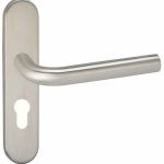 Deurklink Dursley op schild Ovaal PC55 Verdekt rvs